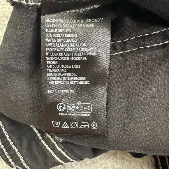 By Anthropologie The Carson Utility Barrel Cargo Pants Size 12P‎ Black High Rise - Picture 11 of 12